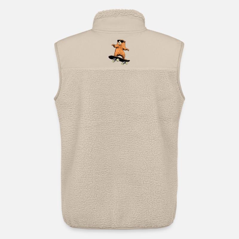 Murmeltier Skater - Unisex Sherpaweste von Stanley/Stella - Beige