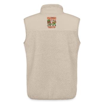 Der Teuerste Arbeitsweg - Unisex Sherpaweste von Stanley/Stella - Beige - Hinten - AI Model Male 178 light (178cm)