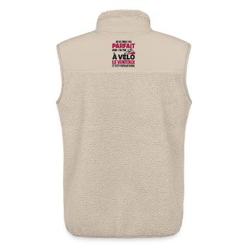 I did the Ventoux by bike bike bike gift cyclist - Unisex Sherpa Gilet by Stanley/Stella - beige - Back - AI Model Male 178 light (178cm)