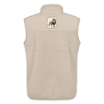 Lion Africa Reggae - Unisex Sherpa Gilet by Stanley/Stella - beige - Back - AI Model Male 178 light (178cm)