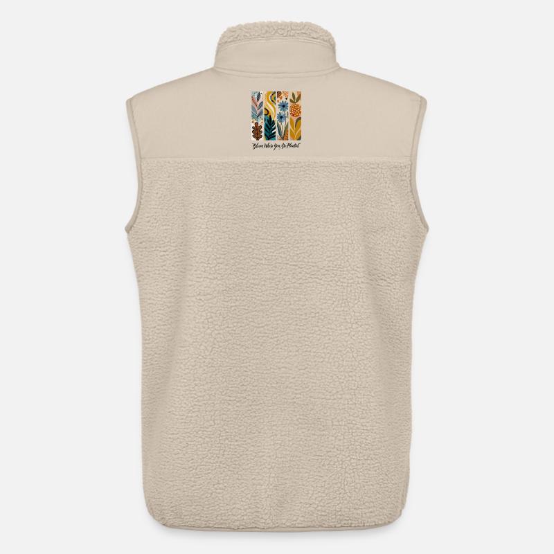 Blühende Botanische Panel-Collage - Unisex Sherpaweste von Stanley/Stella - Beige