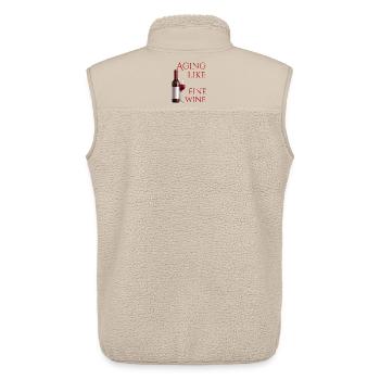 Altern wie ein guter Wein - Unisex Sherpaweste von Stanley/Stella - Beige - Hinten - AI Model Male 178 light (178cm)