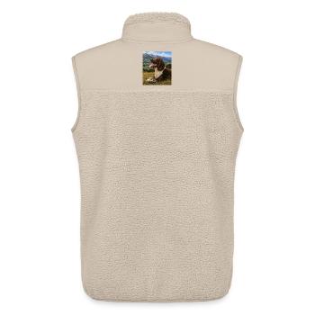 Berglandschaft Hundportrait - Unisex Sherpaweste von Stanley/Stella - Beige - Hinten - AI Model Male 178 light (178cm)