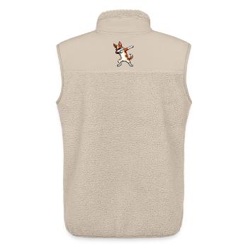 Dabbing Podenco Ibicenco - Unisex Sherpa Gilet by Stanley/Stella - beige - Back - AI Model Male 178 light (178cm)