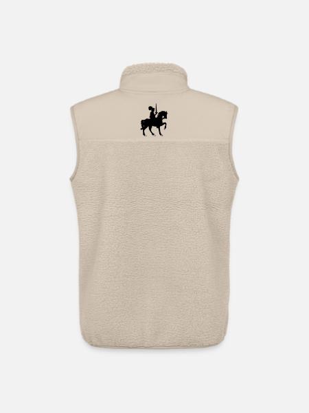 Chevalier avec épée et cheval - Veste sans manches sherpa unisexe Stanley/Stella - beige