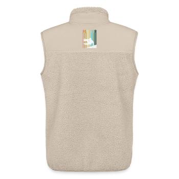 Parkour Retro - Unisex Sherpa Gilet by Stanley/Stella - beige - Back - AI Model Male 178 light (178cm)