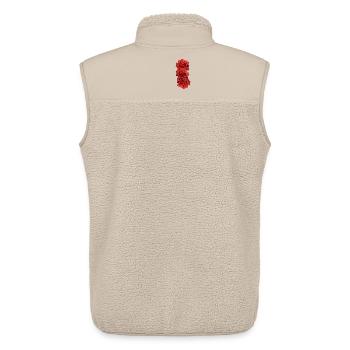 Rosen,Rote Rosen,Blumen,Blüten,Natur,Pflanzen - Unisex Sherpaweste von Stanley/Stella - Beige - Hinten - AI Model Male 178 light (178cm)