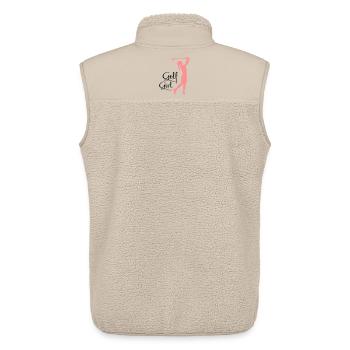 golf frauen - Unisex Sherpaweste von Stanley/Stella - Beige - Hinten - AI Model Male 178 light (178cm)