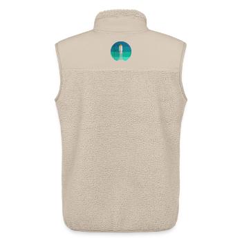 Space rocket rocket launch - Unisex Sherpa Gilet by Stanley/Stella - beige - Back - AI Model Male 178 light (178cm)