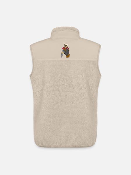 Hund Mechaniker Zündkerze Werkstatt - Unisex Sherpaweste von Stanley/Stella - Beige