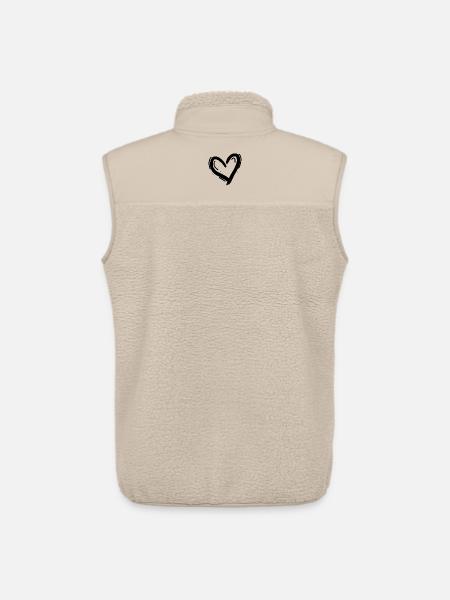 Coeur Noir - Veste sans manches sherpa unisexe Stanley/Stella - beige