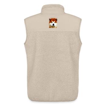 Akita - Veste sans manches sherpa unisexe Stanley/Stella - beige - Dos - AI Model Male 178 light (178cm)