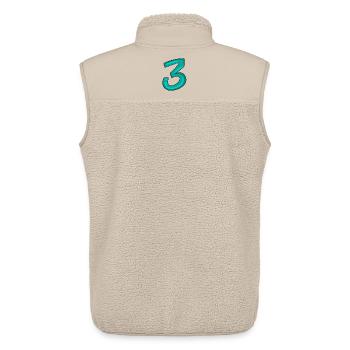3 - Unisex Sherpaweste von Stanley/Stella - Beige - Hinten - AI Model Male 178 light (178cm)