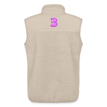 3 violet - Veste sans manches sherpa unisexe Stanley/Stella - beige - Dos - AI Model Male 178 light (178cm)