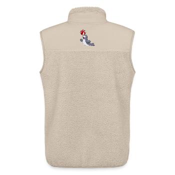 Seehund Schwimmen Wasserball Sommer - Unisex Sherpaweste von Stanley/Stella - Beige - Hinten - AI Model Male 178 light (178cm)