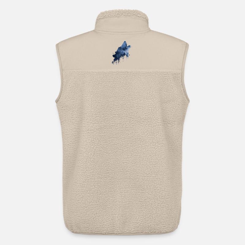 heulender Wolf Nebelwald - Unisex Sherpaweste von Stanley/Stella - Beige