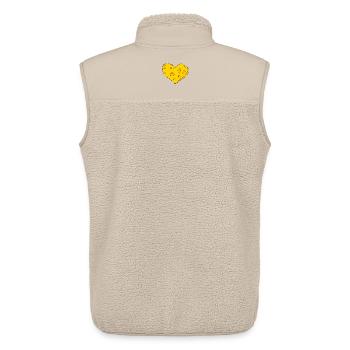 Cœur de fromage - Veste sans manches sherpa unisexe Stanley/Stella - beige - Dos - AI Model Male 178 light (178cm)