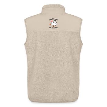 Mouette Chères Filles - Veste sans manches sherpa unisexe Stanley/Stella - beige - Dos - AI Model Male 178 light (178cm)