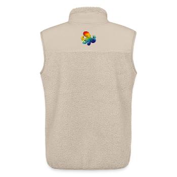 Octopus Rainbow - Unisex Sherpa Gilet by Stanley/Stella - beige - Back - AI Model Male 178 light (178cm)