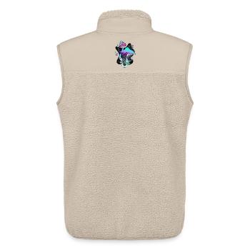 Magic Mushroom Eye Psychedelic Mushroom Art - Unisex Sherpa Gilet by Stanley/Stella - beige - Back - AI Model Male 178 light (178cm)