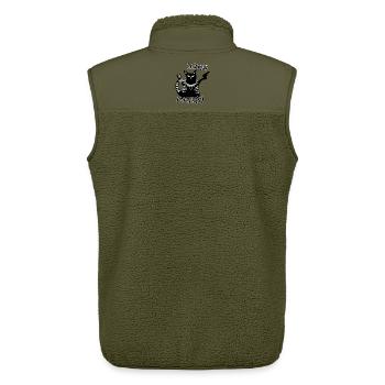 Pew Pew Popper Cat Heavy Metal - Unisex Sherpa Gilet by Stanley/Stella - khaki - Back - AI Model Male 178 light (178cm)
