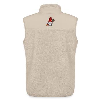 Weihnachts Wicht Christmas Gnome Ho Ho Ho - Unisex Sherpa Gilet by Stanley/Stella - beige - Back - AI Model Male 178 light (178cm)