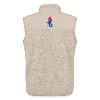 Surfy Spiral Spirit - Unisex Sherpa Gilet by Stanley/Stella - beige - Back - AI Model Male 178 light (178cm)