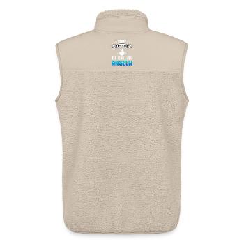 Lustiges Angler Design - Funny Fischer Motiv - Unisex Sherpaweste von Stanley/Stella - Beige - Hinten - AI Model Male 178 light (178cm)