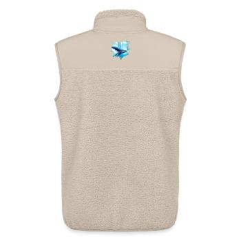 Motif de requin-baleine : Une majesté - Veste sans manches sherpa unisexe Stanley/Stella - beige - Dos - AI Model Male 178 light (178cm)