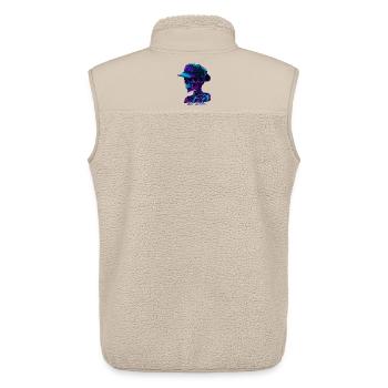 Skeleton with cap - Unisex Sherpa Gilet by Stanley/Stella - beige - Back - AI Model Male 178 light (178cm)