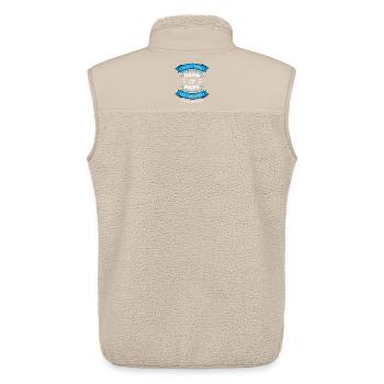 Papa Papy Deux Titres Cadeau Humoristique - Veste sans manches sherpa unisexe Stanley/Stella - beige - Dos - AI Model Male 178 light (178cm)