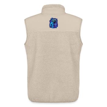 Mystical Cute Pug Dog - Unisex Sherpa Gilet by Stanley/Stella - beige - Back - AI Model Male 178 light (178cm)