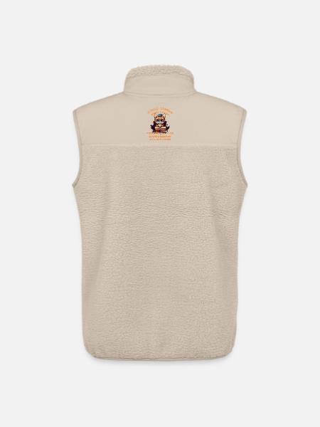 Chat avec beaucoup de livres - Veste sans manches sherpa unisexe Stanley/Stella - beige