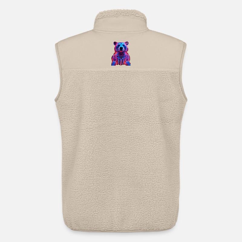 Neon-Hirschkäfer Design - Unisex Sherpaweste von Stanley/Stella - Beige