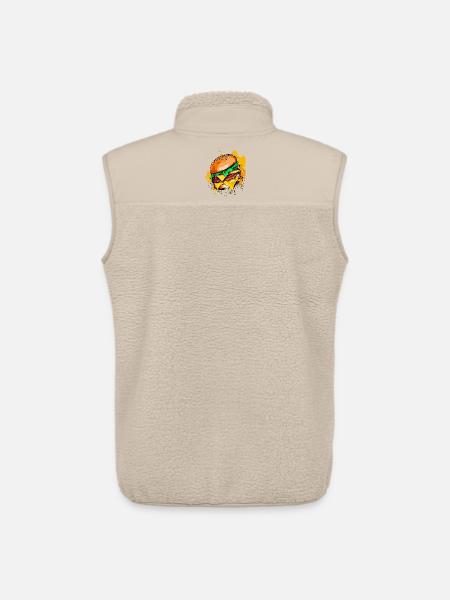 Extra Cheese Burger Cheeseburge - Unisex Sherpa Gilet by Stanley/Stella - beige