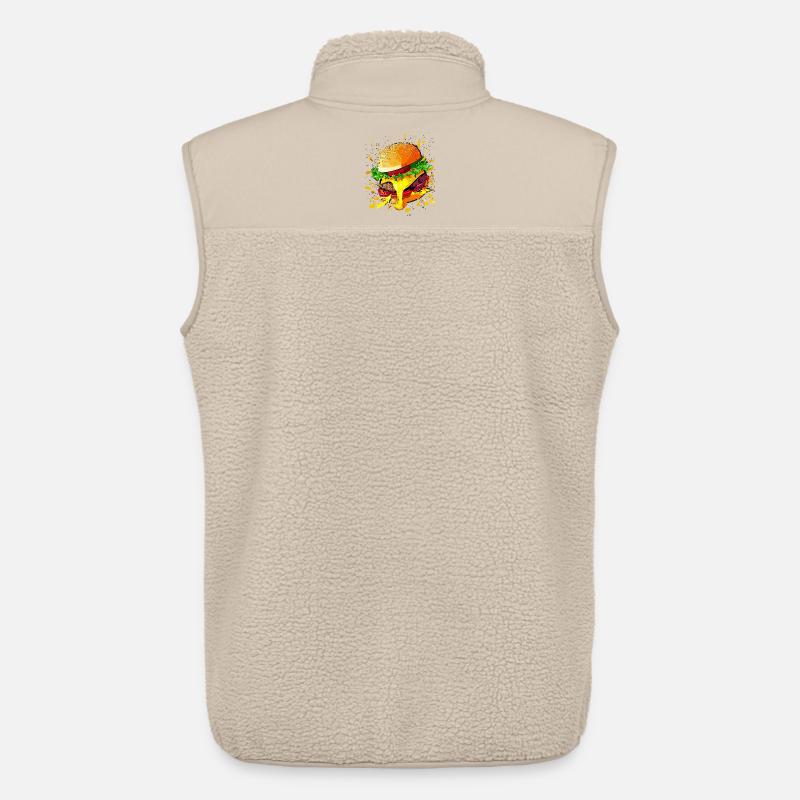Extra Käse Burger Cheeseburger - Unisex Sherpaweste von Stanley/Stella - Beige