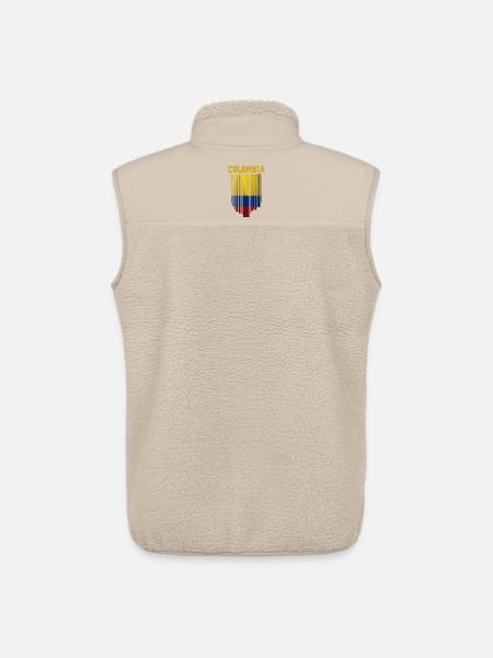 Flag of Colombia, Colombian pride - Unisex Sherpa Gilet by Stanley/Stella - beige