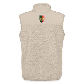 Flag of Portugal, Portuguese pride - Unisex Sherpa Gilet by Stanley/Stella - beige - Back - AI Model Male 178 light (178cm)
