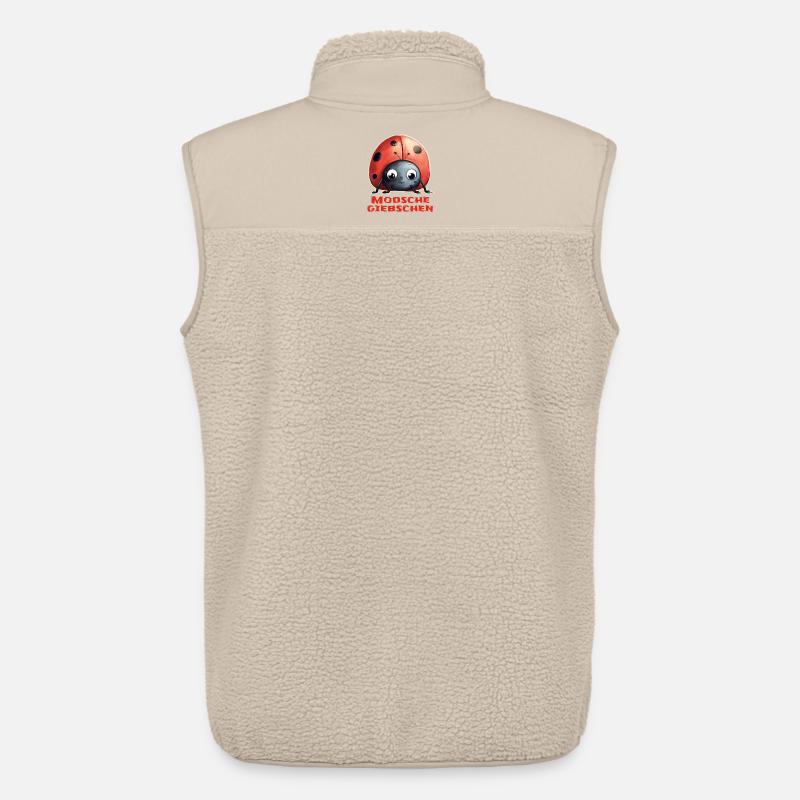 Modschegiebchen Marienkäfer - Unisex Sherpaweste von Stanley/Stella - Beige