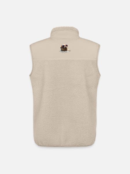 Robbe mit Sonnenbrille Seehund Walross Süße Robben - Unisex Sherpaweste von Stanley/Stella - Beige