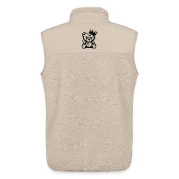 Roi ours | Graffiti Street Art chemise manuscrite - Veste sans manches sherpa unisexe Stanley/Stella - beige - Dos - AI Model Male 178 light (178cm)