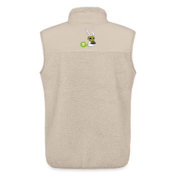 Cute Bunny Farting - Unisex Sherpa Gilet by Stanley/Stella - beige - Back - AI Model Male 178 light (178cm)