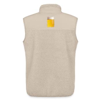 Bière - Veste sans manches sherpa unisexe Stanley/Stella - beige - Dos - AI Model Male 178 light (178cm)