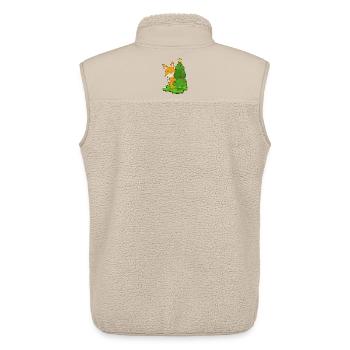 Fuchs Weihnachten Weihnachtsbaum - Unisex Sherpaweste von Stanley/Stella - Beige - Hinten - AI Model Male 178 light (178cm)