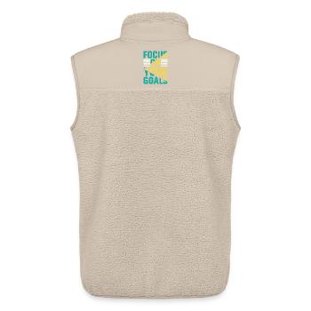 focus on your goals Shirt - Unisex Sherpa Gilet by Stanley/Stella - beige - Back - AI Model Male 178 light (178cm)