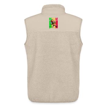 Reggae my therapy Rastaman - Unisex Sherpa Gilet by Stanley/Stella - beige - Back - AI Model Male 178 light (178cm)