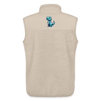 T-Rex süß Baby Dino Babydino Geschenk - Unisex Sherpaweste von Stanley/Stella - Beige - Hinten - AI Model Male 178 light (178cm)