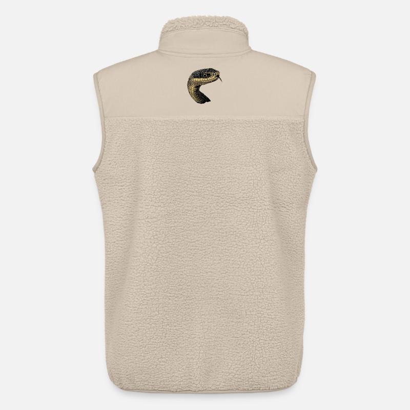 Schlange Python Kobra Mamba Klapperschlange Snake - Unisex Sherpaweste von Stanley/Stella - Beige