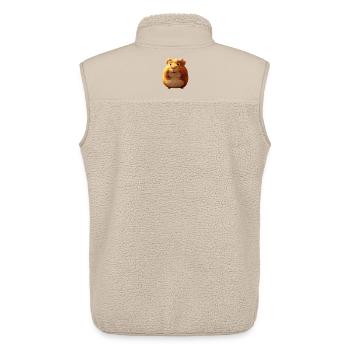 Cochon d’Inde Rongeurs Capybara Rongeur mignon - Veste sans manches sherpa unisexe Stanley/Stella - beige - Dos - AI Model Male 178 light (178cm)