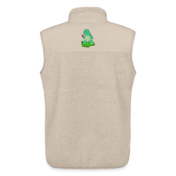 Turtle Flower - Unisex Sherpa Gilet by Stanley/Stella - beige - Back - AI Model Male 178 light (178cm)